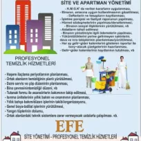 EFE Apartman Yönetimi Temizlik Hizmetleri